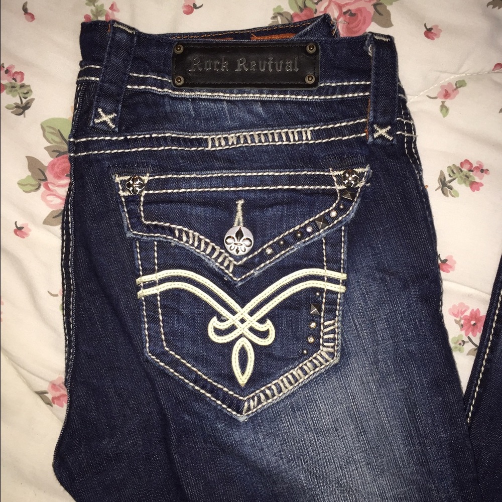 Rock revival jeans sz 29 x 34 Elaina Boot